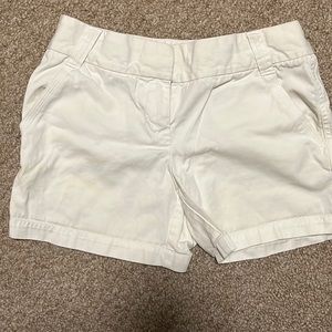 J. Crew White Chino Shorts